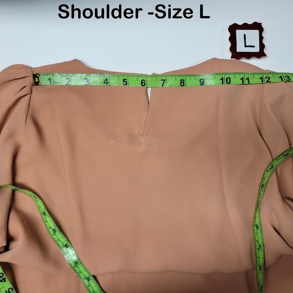 TAN Brown Caramel Blouse Top,various Sizes M, L- NEW - Picture 14 of 16